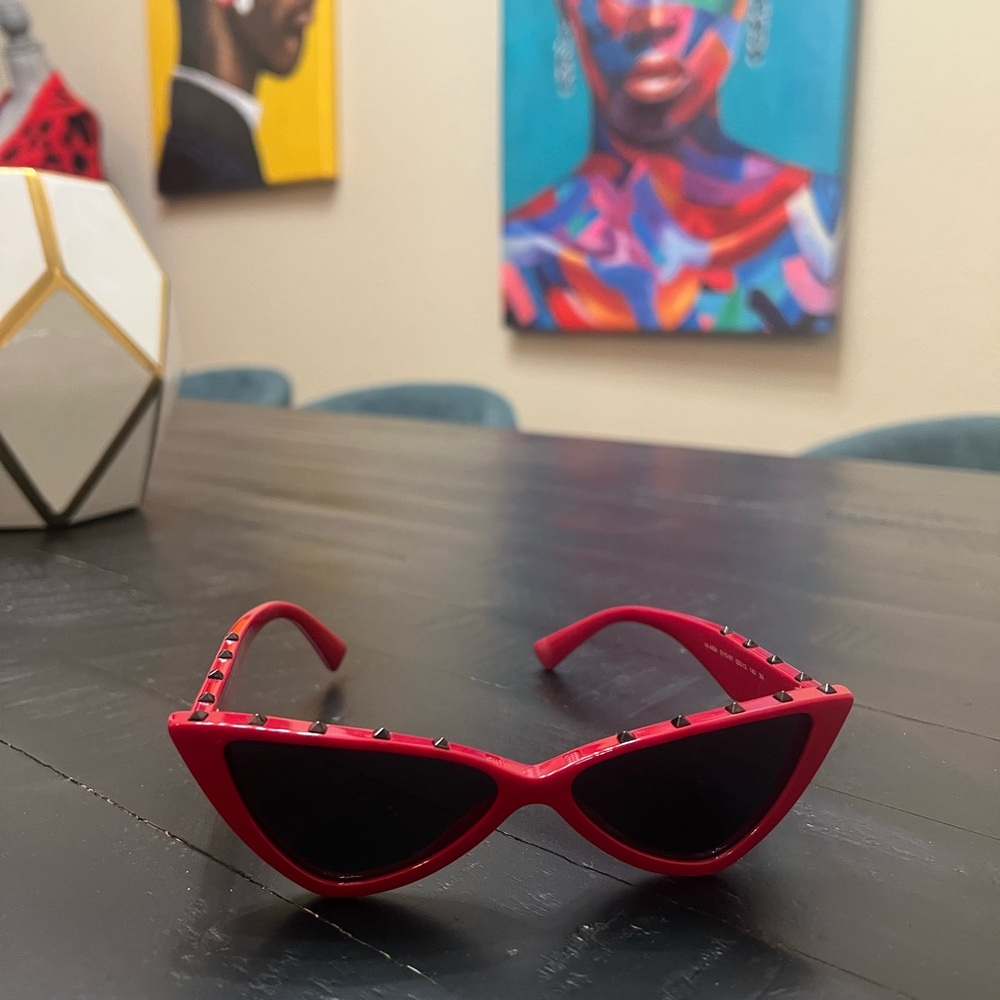 Valentino Red Cat-Eye Sunglasses